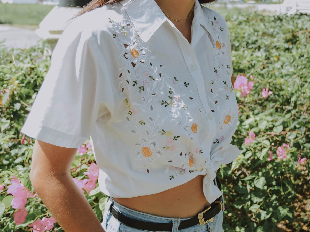 Lightweight blouse displayed for wholesale sale
